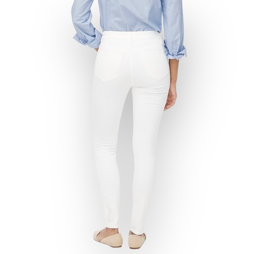 J. Crew Mid-Rise Skinny Jeans in Signature Stretch White Size 29 - Picture 2 of 11